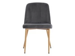 Lot De 6 Chaises En Velours Et Métal Effet Bois - Gris - MINAGRI 12 Lot De 6 Chaises En Velours Et Métal Effet Bois - Gris - MINAGRI -Magasin de meubles de restaurant chaise 18456145