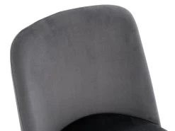 Lot De 6 Chaises En Velours Et Métal Effet Bois - Gris - MINAGRI 15 Lot De 6 Chaises En Velours Et Métal Effet Bois - Gris - MINAGRI -Magasin de meubles de restaurant chaise 18456153