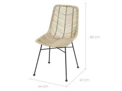 Chaise Tamara En Rotin Naturel (lot De 2) -Magasin de meubles de restaurant chaise 18752195