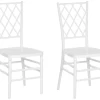 Lot 2 Chaises Blanches CLARION -Magasin de meubles de restaurant chaise 18759491