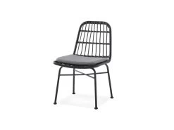 Chaise En Rotin Synthétique 47 X 45 X 85 Cm - Noir