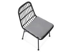 Chaise En Rotin Synthétique 47 X 45 X 85 Cm - Noir -Magasin de meubles de restaurant chaise 18834425 1