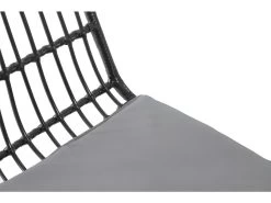 Chaise En Rotin Synthétique 47 X 45 X 85 Cm - Noir -Magasin de meubles de restaurant chaise 18834437