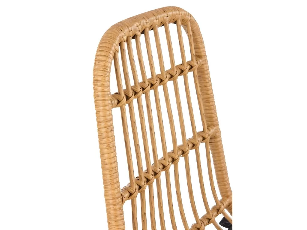 Chaise En Rotin Synthétique 47 X 45 X 85 Cm - Naturel 9 Chaise En Rotin Synthétique 47 X 45 X 85 Cm - Naturel – Image 7