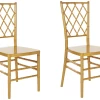 Lot De 2 Chaises Dorées CLARION -Magasin de meubles de restaurant chaise 18863693