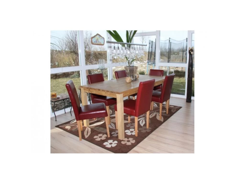 Chaise De Salle à Manger Lot De 2 ATHENA Rouge 4 Chaise De Salle à Manger Lot De 2 ATHENA Rouge – Image 2