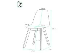 KAYELLES Lot De 2 Chaises Patchwork Scandinaves LAO -Magasin de meubles de restaurant chaise 19331045