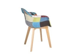 KAYELLES Lot De 2 Fauteuils Tissu Patchwork Scandinave LIMA (patchwork) -Magasin de meubles de restaurant chaise 19332455