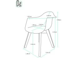 KAYELLES Lot De 2 Fauteuils Tissu Patchwork Scandinave LIMA (patchwork) -Magasin de meubles de restaurant chaise 19332459