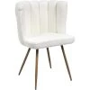 Chaise Assise En Tissu Bouclette Blanc Ariel -Magasin de meubles de restaurant chaise 19395737