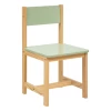 Chaise Pour Chambre D'enfant En MDF/pin Coloris Vert/naturel - L. 29 X P. 29 X H. 54.5 Cm -Magasin de meubles de restaurant chaise 19416207