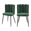 Chaise Rosy En Velours Vert (lot De 2) -Magasin de meubles de restaurant chaise 19471661