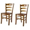 Lot De 2 Chaises Rustiques Chêne N°1 - PISA - L 45.5 X L 42.5 X H 88 Cm 2 Lot De 2 Chaises Rustiques Chêne N°1 - PISA - L 45.5 X L 42.5 X H 88 Cm -Magasin de meubles de restaurant chaise 19722803