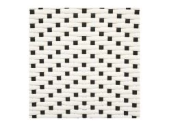 Chaise En Rotin Et Assise Bicolore Blanc & Noir H 84 Cm -Magasin de meubles de restaurant chaise 19803965