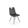 Chaise Design En Tissu Velours 46 X 58 X 83 Cm - Noir
