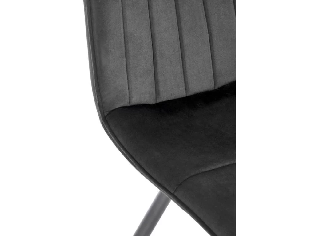 Chaise Design En Tissu Velours 46 X 58 X 83 Cm - Noir 10 Chaise Design En Tissu Velours 46 X 58 X 83 Cm - Noir – Image 8