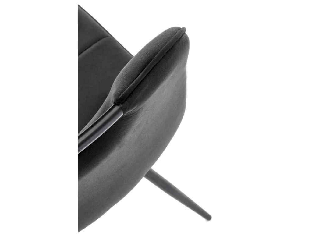 Chaise Design En Tissu Velours 46 X 58 X 83 Cm - Noir 11 Chaise Design En Tissu Velours 46 X 58 X 83 Cm - Noir – Image 9