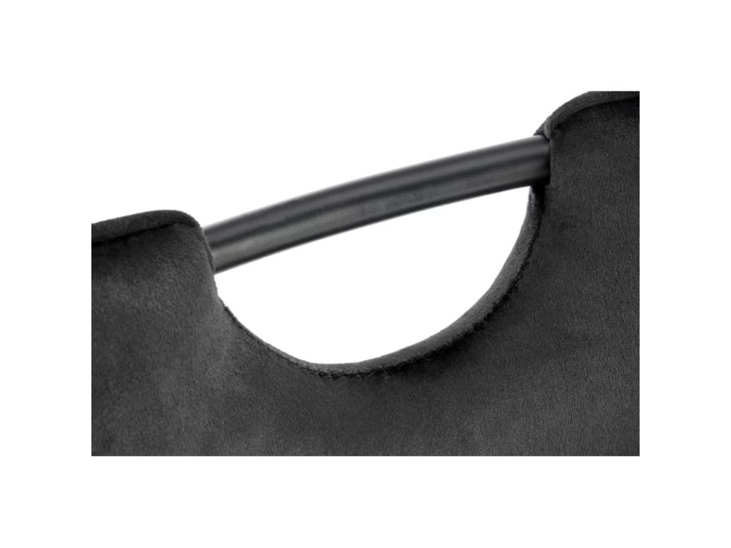 Chaise Design En Tissu Velours 46 X 58 X 83 Cm - Noir 12 Chaise Design En Tissu Velours 46 X 58 X 83 Cm - Noir – Image 10