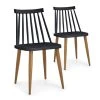 Lot De 2 Chaises Scandinaves Houlgate Noir 2 Lot De 2 Chaises Scandinaves Houlgate Noir -Magasin de meubles de restaurant chaise 19940671