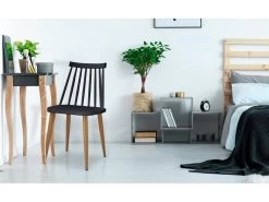 Lot De 2 Chaises Scandinaves Houlgate Noir -Magasin de meubles de restaurant chaise 19940677