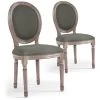 Lot De 2 Chaises Médaillon Louis XVI Tissu Gris 2 Lot De 2 Chaises Médaillon Louis XVI Tissu Gris -Magasin de meubles de restaurant chaise 20010195