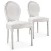 Lot De 2 Chaises Médaillon Louis XVI Simili (P.U) Blanc -Magasin de meubles de restaurant chaise 20010235