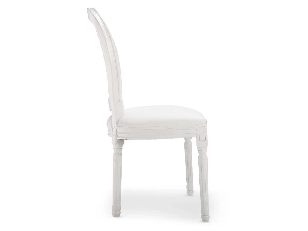 Lot De 2 Chaises Médaillon Louis XVI Simili (P.U) Blanc 5 Lot De 2 Chaises Médaillon Louis XVI Simili (P.U) Blanc – Image 3