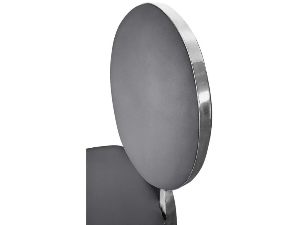 Lot De 2 Chaises Médaillon Sofia Simili Gris 6 Lot De 2 Chaises Médaillon Sofia Simili Gris – Image 4