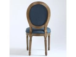 Lot De 2 Chaises De Style Médaillon Louis XVI Tissu Bleu -Magasin de meubles de restaurant chaise 20010289