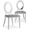 Lot De 2 Chaises Sonia Métal Argent Et Simili Gris 1 Lot De 2 Chaises Sonia Métal Argent Et Simili Gris -Magasin de meubles de restaurant chaise 20010355