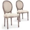 Lot De 20 Chaises Médaillon Louis XVI Tissu Beige 2 Lot De 20 Chaises Médaillon Louis XVI Tissu Beige -Magasin de meubles de restaurant chaise 20010359