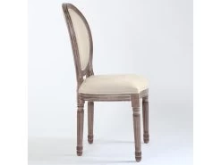 Lot De 2 Chaises Médaillon Louis XVI Tissu Beige 9 Lot De 2 Chaises Médaillon Louis XVI Tissu Beige -Magasin de meubles de restaurant chaise 20010373