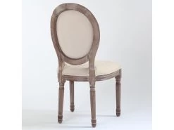 Lot De 2 Chaises Médaillon Louis XVI Tissu Beige 10 Lot De 2 Chaises Médaillon Louis XVI Tissu Beige -Magasin de meubles de restaurant chaise 20010375