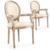 Lot De 2 Chaises Médaillon Louis XVI Cosy Tissu Beige 1 Lot De 2 Chaises Médaillon Louis XVI Cosy Tissu Beige -Magasin de meubles de restaurant chaise 20010379