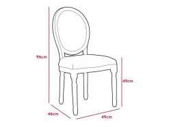 Lot De 2 Chaises De Style Médaillon Louis XVI Bois Gris & Tissu Capitonné Gris 9 Lot De 2 Chaises De Style Médaillon Louis XVI Bois Gris & Tissu Capitonné Gris -Magasin de meubles de restaurant chaise 20010455