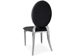 Lot De 2 Chaises Médaillon Sofia Simili Noir -Magasin de meubles de restaurant chaise 20010471