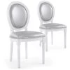 Lot De 2 Chaises Médaillon Louis XVI Simili (P.U) Silver -Magasin de meubles de restaurant chaise 20010477