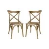 Duo De Chaises Bois Marron Clair - BRETT 2 Duo De Chaises Bois Marron Clair - BRETT -Magasin de meubles de restaurant chaise 20021373