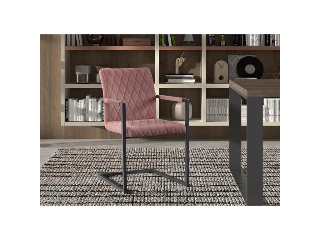 Chaise 'Brigotte' Velours Rose 4 Chaise 'Brigotte' Velours Rose – Image 2