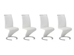 Lot De 4 Chaises TWIZY - Simili Blanc -Magasin de meubles de restaurant chaise 211871
