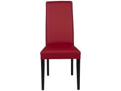 Lot De 6 Chaises TACOMA - Simili Rouge & Pieds Noirs -Magasin de meubles de restaurant chaise 212153