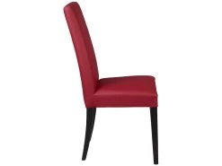 Lot De 6 Chaises TACOMA - Simili Rouge & Pieds Noirs -Magasin de meubles de restaurant chaise 212157