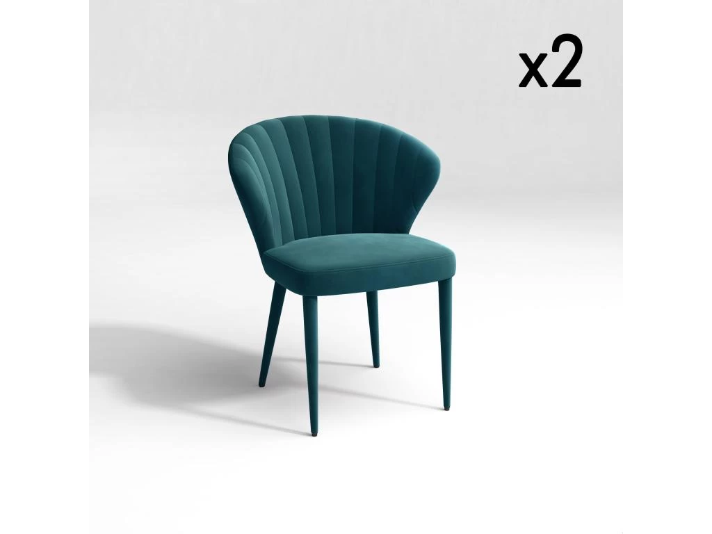 Lot De 2 Chaises Velours Bleu Pétrole Pieds Velours Assortis 3 Lot De 2 Chaises Velours Bleu Pétrole Pieds Velours Assortis