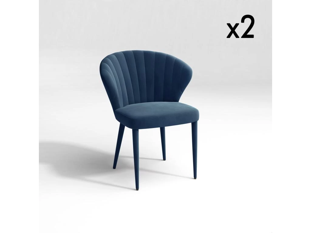 Lot De 2 Chaises Velours Bleu Canard Pieds Velours Assortis 3 Lot De 2 Chaises Velours Bleu Canard Pieds Velours Assortis