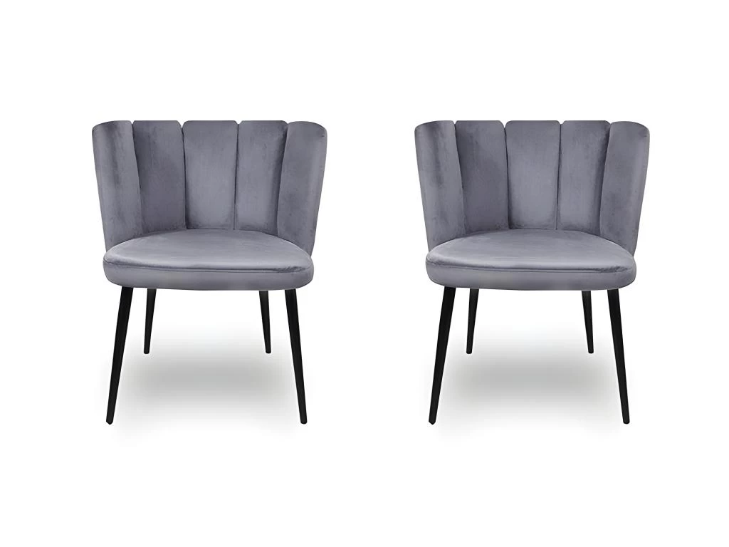 Chaise De Salle À Manger X2 Belair - Couleurs - Gris 3 Chaise De Salle À Manger X2 Belair - Couleurs - Gris