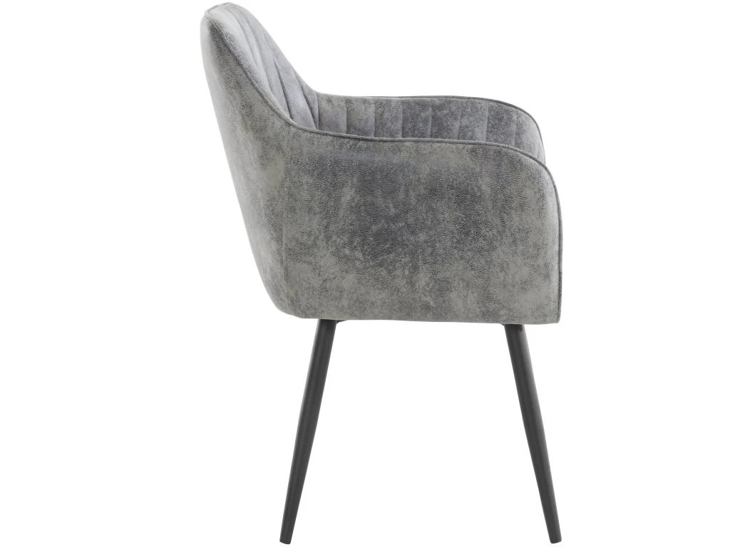 Lot De 2 Chaises De Salle à Manger Rembourrées En Micro. Gris Clair 5 Lot De 2 Chaises De Salle à Manger Rembourrées En Micro. Gris Clair – Image 3