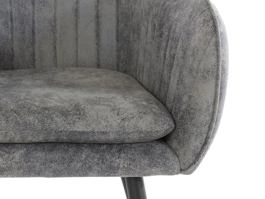 Lot De 2 Chaises De Salle à Manger Rembourrées En Micro. Gris Clair 7 Lot De 2 Chaises De Salle à Manger Rembourrées En Micro. Gris Clair – Image 5