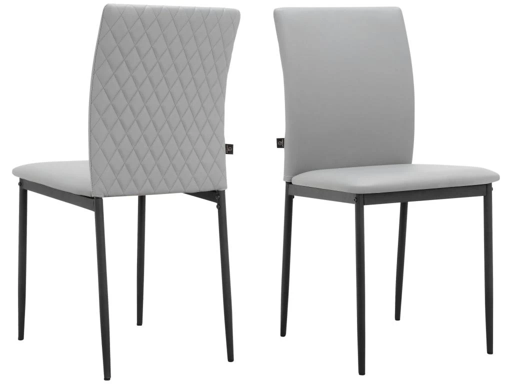 Chaise De Salle à Manger Pavia 4pk Gris 9 Chaise De Salle à Manger Pavia 4pk Gris – Image 7