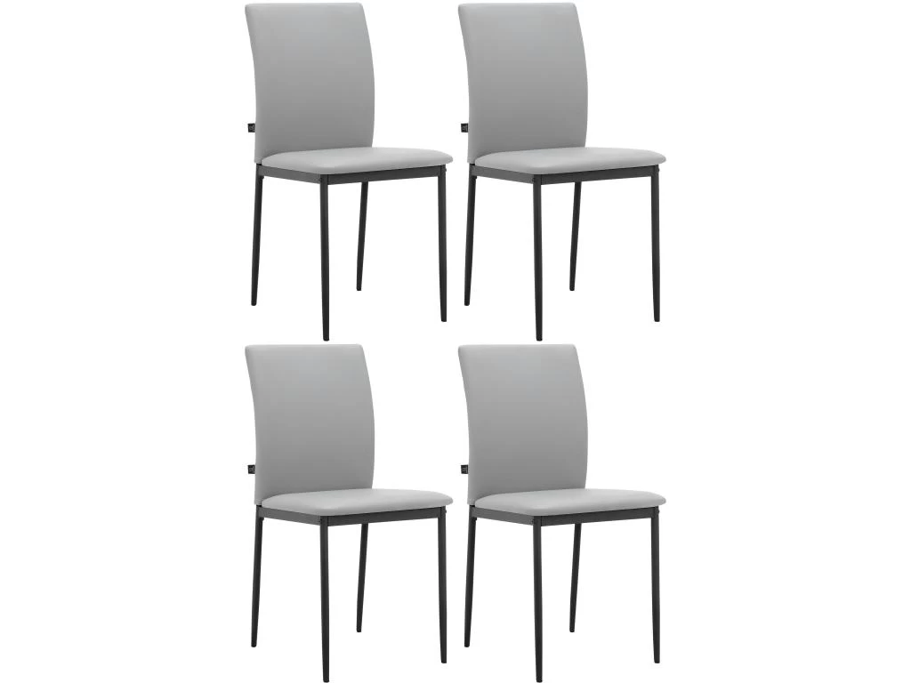 Chaise De Salle à Manger Pavia 4pk Gris 10 Chaise De Salle à Manger Pavia 4pk Gris – Image 8