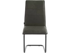 Lot De 2 Chaises De Salle à Manger Rembourrées En PU Anthracite